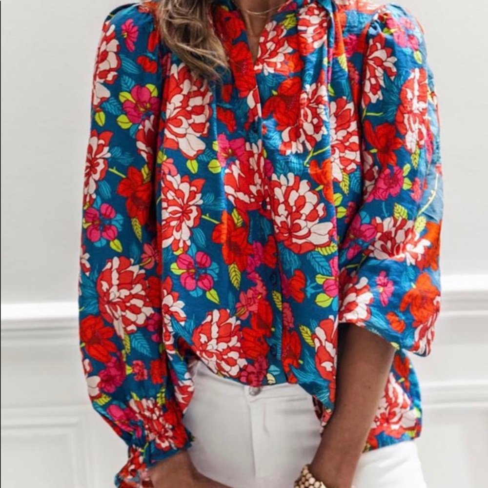 Beautiful flowers blouse